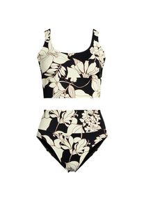 LANDS' END Komfort-Midkini, Damen, size: regular, Schwarz, Elasthan/Metall/Nylon-Mischung, by Lands' End