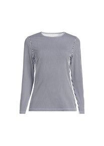 LANDS' END Schnelltrocknendes UPF 50 Sonnenschutz-Badeshirt f&uuml;r Damen in Lang-Gr&ouml;&szlig;e, Damen, size: regular, Blau, Nylon-Mischung, by Lands' End
