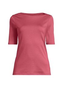 LANDS' END Supima-Shirt aus Baumwolle mit U-Boot-Ausschnitt in Plus-Gr&ouml;&szlig;e f&uuml;r Damen, Damen, size: plus, Rot, Baumwolle, by Lands' End