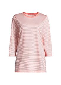 LANDS' END Supima-Shirt mit 3/4-&Auml;rmeln f&uuml;r Damen, Damen, size: regular, Pink, Baumwolle, by Lands' End