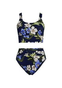 LANDS' END Komfort-Midkini, Damen,  Blau, Elasthan/Metall/Nylon-Mischung, by Lands' End