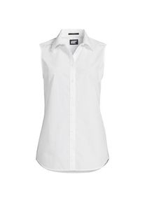 LANDS' END B&uuml;gelleichte &auml;rmellose Hemdbluse f&uuml;r Damen in Plus-Gr&ouml;&szlig;e, Damen, size: plus, Wei&szlig;, Baumwolle, by Lands' End