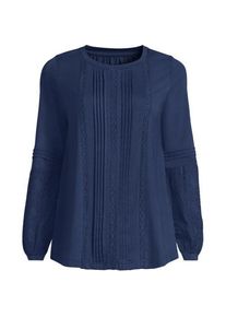 LANDS' END Biesenshirt aus Baumwoll/Modalmix f&uuml;r Damen in Petite-Gr&ouml;&szlig;e, Damen, size: petite, Blau, Baumwoll-Mischung/Viskose-Mischung, by Lands' End