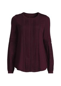 LANDS' END Biesenshirt aus Baumwoll/Modalmix f&uuml;r Damen, Damen, size: regular, Rot, Baumwoll-Mischung/Viskose-Mischung, by Lands' End