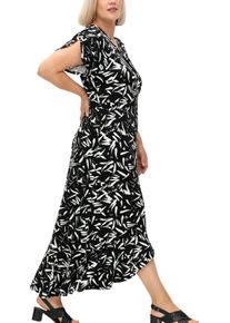 sheego Gro&szlig;e Gr&ouml;&szlig;en Maxikleid in Wickeloptik, schwarz-wei&szlig;, Gr&ouml;&szlig;e 48 - Damen