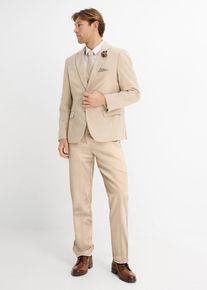 bonprix Hochzeitsanzug mit Weste und Krawatte (4tlg. Set), braun, Gr.52, Klassischer Hochzeitsanzug im Regular Fit mit passender Weste, eleganter Hose und Krawatte