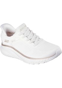Skechers BOBS Sport Squad Chaos Textil Damen Sneakers Wei&szlig;/Gold