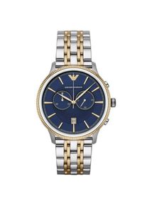 Emporio Armani AR1847 Herrenuhr Chronograph zweifarbig blau