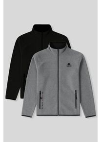 Herren Pl&uuml;sch Zip-Front Sweatshirt