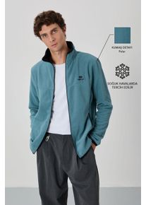 Herren Pl&uuml;sch Zip-Front Sweatshirt