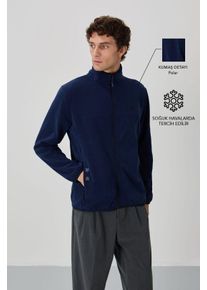 Herren Pl&uuml;sch Zip-Front Sweatshirt