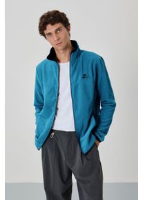 Herren Pl&uuml;sch Zip-Front Sweatshirt