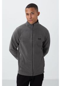 Herren Pl&uuml;sch Zip-Front Sweatshirt