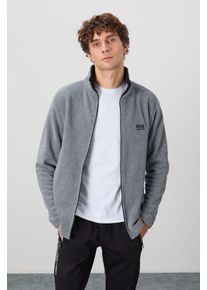 Herren Pl&uuml;sch-Zipp-Front Sweatshirt