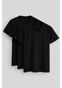Herren Baumwolle Elastan V-Ausschnitt T-Shirt