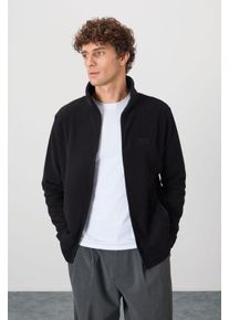 Herren Pl&uuml;sch Zip-Front Sweatshirt