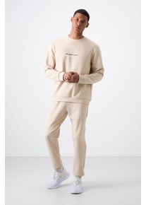 Bedrucktes Fleece Sweatshirt und Hosen Set