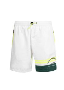 K by KARL LAGERFELD Karl Lagerfeld Herren Schwimmshorts Golf Wei&szlig;
