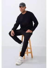 Herren Baumwoll-Polyester Fleece Sweatshirt und Hose Set