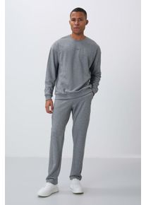 Herren Baumwoll-Polyester Fleece Sweatshirt- und Hosen-Set