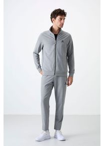 Herren Relaxed Fit Sweatshirt mit Rei&szlig;verschlusskragen und Hose Set