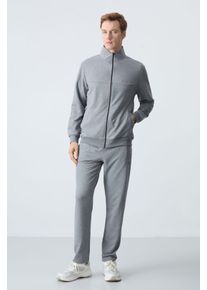 Herren Sweatshirt mit Rei&szlig;verschlusskragen und Hose Set