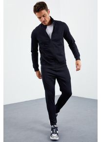 Herren Scuba Strick Sweatshirt und Hosen Set