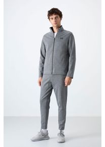 Herren Sweatshirt mit Rei&szlig;verschlusskragen und Hose Set
