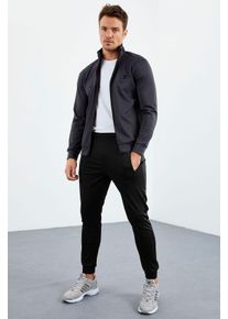 Herren Sweatshirt- und Hose-Set aus Scuba-Strick
