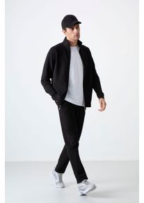 Herren Sweatshirt- und Hosen-Set mit entspanntem Fit und Rei&szlig;verschlusskragen