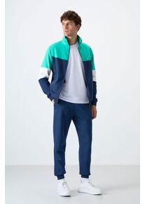 Herren Sweatshirt- und Hosen-Set mit Farbblockierung