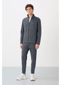 Herren Sweatshirt- und Hosen-Set mit Rei&szlig;verschlusskragen