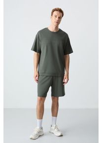 Herren &Uuml;bergr&ouml;&szlig;e Baumwollmischung T-Shirt und Shorts Set