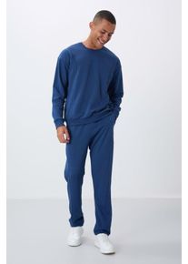 Herren Fleece Sweatshirt und Hose Set aus Baumwolle-Polyester