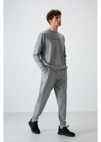 Herren Rippstrick Sweatshirt und Hose Set
