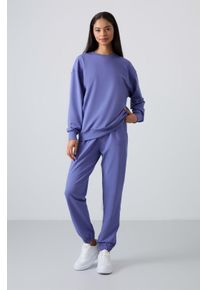 Oversized Sweatshirt und elastisches Bund-Hosen-Set