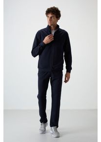 Herren Strick-Fleece Sweatshirt und Hose Set