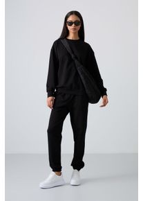 Oversized Sweatshirt und Set mit elastischen Bundhosen