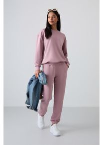 Oversized Sweatshirt und Hose mit elastischem Saum Set