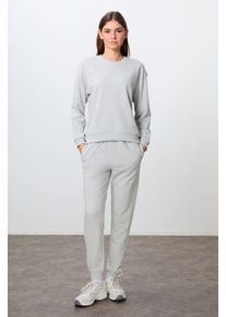 &Uuml;bergro&szlig;es Baumwoll-Polyester Sweatshirt- und Hosen-Set