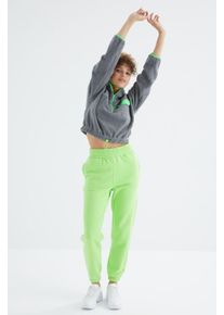 Damen Hochtaillierte Fleece Jogginghose