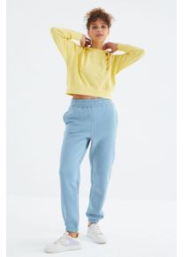 Damen Hochtaillierte Fleece Jogger Sweatpants