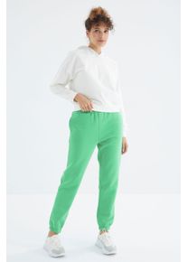 Damen Hohe Taille Fleece Jogger Sweatpants