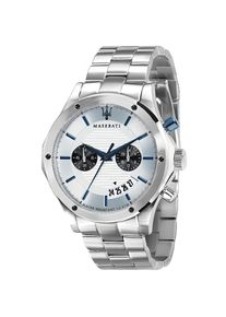 Maserati Circuito Chronograph Herrenuhr - Silbernes Zifferblatt & Edelstahlarmband