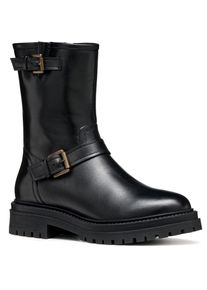 Geox D Iridea D Leder Damen Schwarz Stiefel