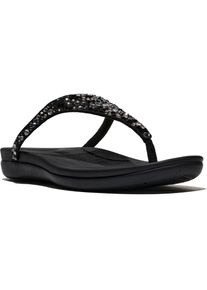 fitflop Solay Mischkristall-Textil Damen Sandalen Schwarz