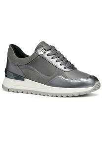 Geox D Desya A Leder Damen Sneaker Dunkelgrau/Gun