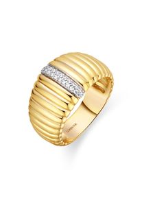 Luxenter Ring aus 925er Sterlingsilber mit Zirkonia, 18 Karat Gold-Finish &ndash; Dorane