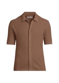 LANDS' END Leichtes Feinstrick-Hemd aus Baumwolle f&uuml;r Herren, Herren, size: regular, Braun, Baumwolle, by Lands' End