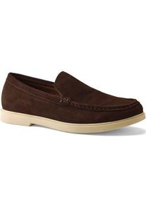 LANDS' END Veloursleder-Mokassins f&uuml;r Herren, Herren, size: regular, Braun, Rauleder, by Lands' End